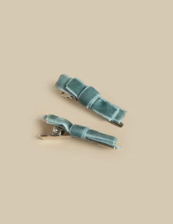 Outlet 2 LAZOS TERCIPELO VERDE Accesorios De Pelo
