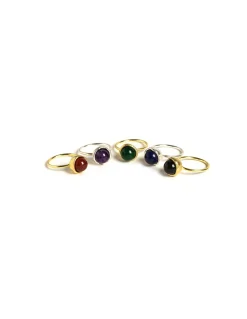Cheap ANILLO ESFERA PLATEADO LAPISLAZULI Anillos