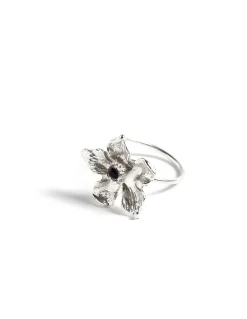 Hot ANILLO FLOR CRISTAL PLATEADO Anillos