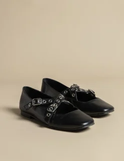 Outlet BAILARINA NEGRA DOBLE HEBILLA Zapatos