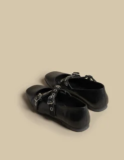 Outlet BAILARINA NEGRA DOBLE HEBILLA Zapatos