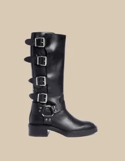 Cheap Botas hebillas negras Zapatos