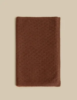 Cheap BUFANDA PUNTO DIBUJO MARRÓN Bufandas|Bufandas