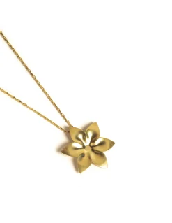 Best CADENA FLOR PICOS DORADA Collares Y Gargantillas