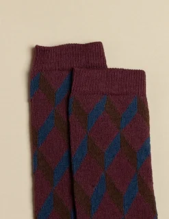 Store CALCETIN GEOMéTRICO AZUL Calcetines|Calcetines