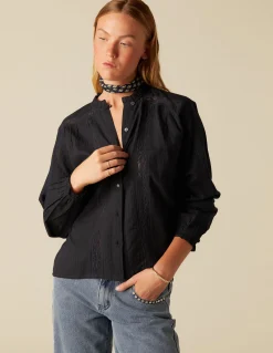 Cheap CAMISA ANTRACITA TIRA ENCAJE Camisas