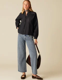 Cheap CAMISA ANTRACITA TIRA ENCAJE Camisas