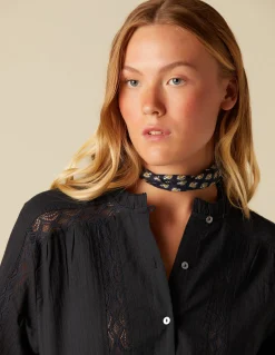 Cheap CAMISA ANTRACITA TIRA ENCAJE Camisas