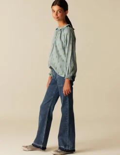 Flash Sale CAMISA AZUL FLOR PEQUEÑA Camisas