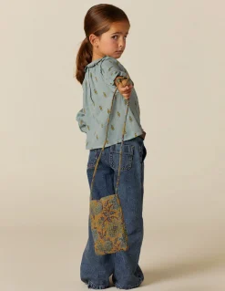 Store CAMISA AZUL FLOR PEQUEÑA Camisas