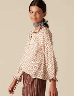 Fashion CAMISA CRUDA FLOR MARRÓN Camisas