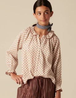 Fashion CAMISA CRUDA FLOR MARRÓN Camisas