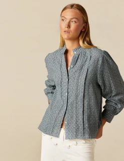 Best CAMISA FLOR RAMITO AZUL Camisas