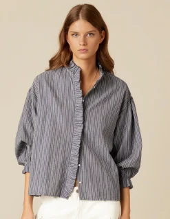 Clearance CAMISA RAYA AZUL LUREX Camisas