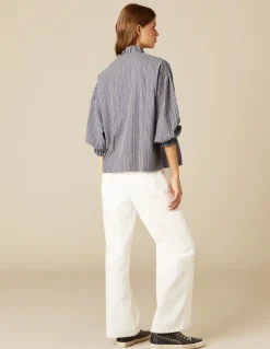 Clearance CAMISA RAYA AZUL LUREX Camisas