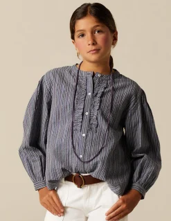Cheap CAMISA RAYA AZUL LUREX Camisas