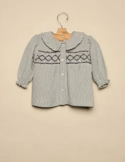 Cheap CAMISA RAYA AZUL NIDOS Camisas