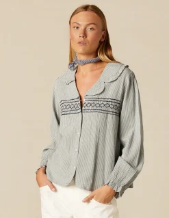 Hot CAMISA RAYA AZUL NIDOS Camisas