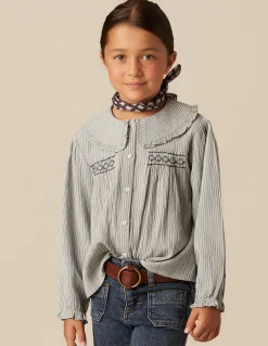 Hot CAMISA RAYA AZUL NIDOS Camisas