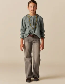 Discount CAMISA VERDE PESPUNTE MOSTAZA Camisas