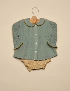 Discount CAMISA VERDE PESPUNTE MOSTAZA Camisas