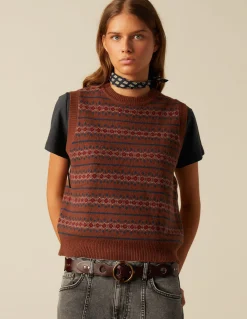 Shop CHALECO PUNTO MULTICOLOR Punto