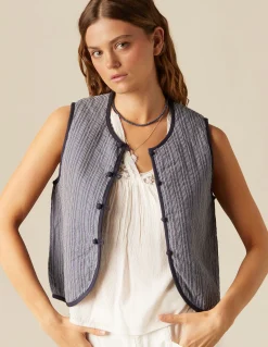 Best Sale CHALECO RAYA AZUL LUREX Chalecos