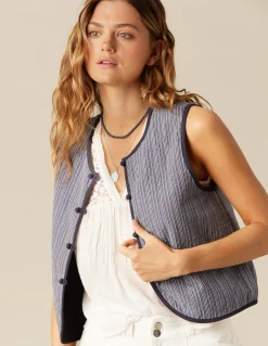 Best Sale CHALECO RAYA AZUL LUREX Chalecos