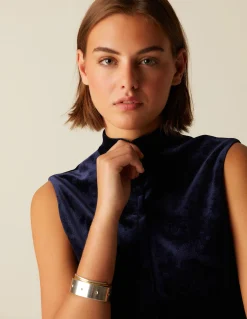 Sale CHALECO TERCIOPELO AZUL Chalecos