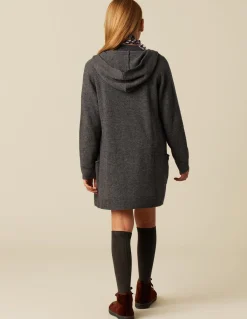 Shop CHAQUETA LARGA CAPUCHA ANTRACITA Punto