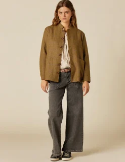 Online CHAQUETA MAO ESPIGA MARRÓN Ropa De Abrigo