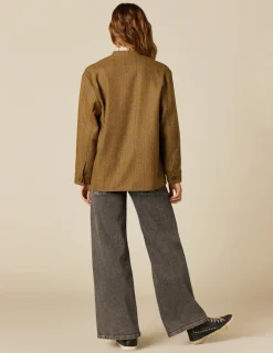 Online CHAQUETA MAO ESPIGA MARRÓN Ropa De Abrigo