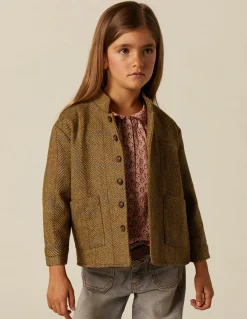 Hot CHAQUETA MAO ESPIGA MARRÓN Ropa De Abrigo