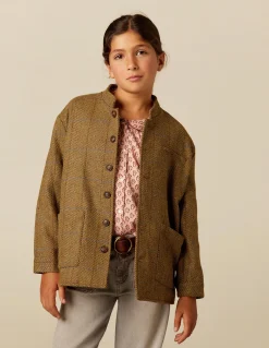 Fashion CHAQUETA MAO ESPIGA MARRÓN Ropa De Abrigo