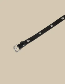 Fashion CinturÓn estrellas hebilla plateada negro Cinturones|Cinturones