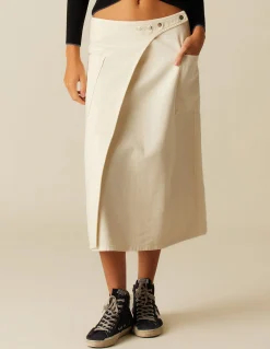 Cheap FALDA CRUCE BOLSILLOS CRUDO Denim|Faldas