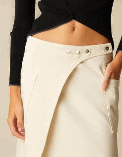 Cheap FALDA CRUCE BOLSILLOS CRUDO Denim|Faldas