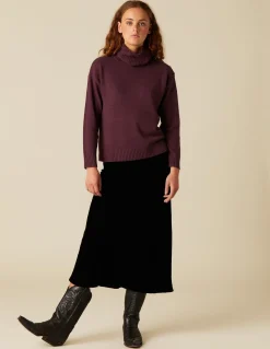 Shop FALDA TERCIOPELO NEGRA Faldas