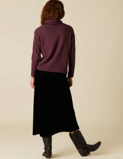 Shop FALDA TERCIOPELO NEGRA Faldas