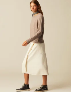 Fashion JERSEY ABERTURAS LATERALES MARRÓN JASPEADO Punto