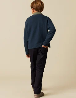 Shop JERSEY PUNTO BOTONES AZUL Punto