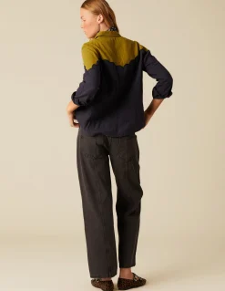 Hot PANTALÓN ANCHO BOLSILLOS ANTRACITA Denim|Pantalones