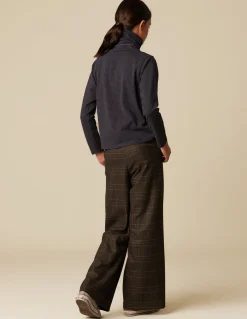Discount PANTALÓN ANCHO CUADRO Pantalones