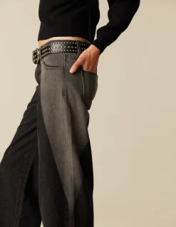 New PANTALÓN BICOLOR ANTRACITA Y GRIS Denim|Pantalones