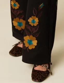 Flash Sale PANTALÓN BORDADO FLOR Denim|Pantalones