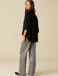 Best PANTALÓN BRILLO RAYADO Pantalones