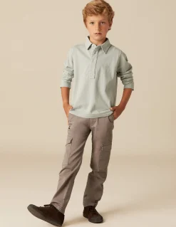 Best Sale PANTALÓN CARGO LARGO GRIS CLARO Pantalones