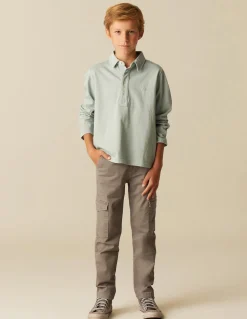 Best Sale PANTALÓN CARGO LARGO GRIS CLARO Pantalones