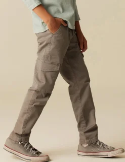 Best Sale PANTALÓN CARGO LARGO GRIS CLARO Pantalones