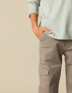 Best Sale PANTALÓN CARGO LARGO GRIS CLARO Pantalones